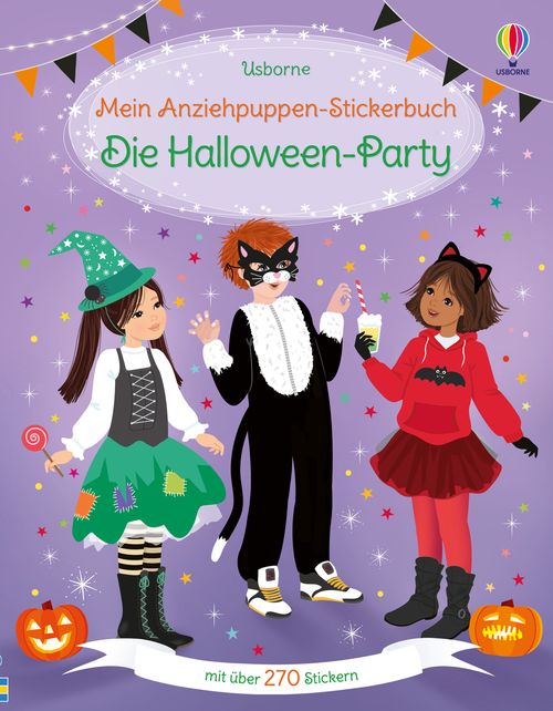 Cover des Buches Mein Anziehpuppen-Stickerbuch: Die Halloween-Party von 