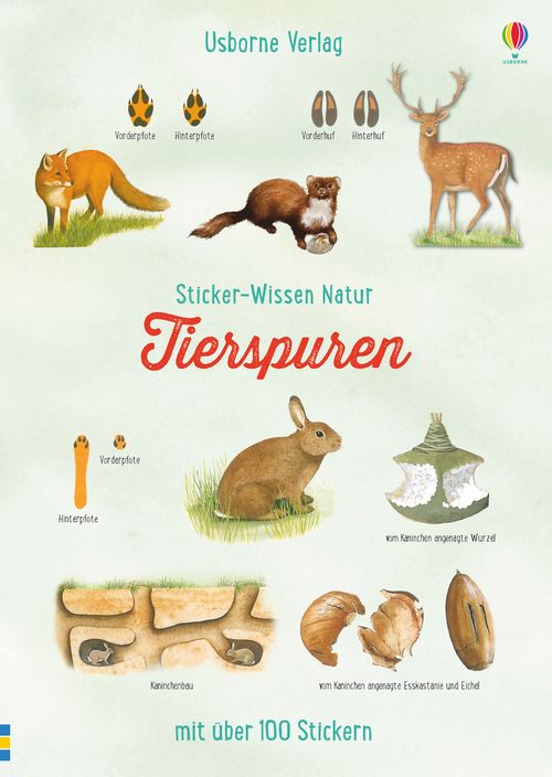 Cover des Buches Sticker-Wissen Natur: Tierspuren von Alfred Leutscher