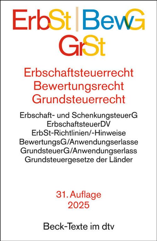 Cover des Buches Erbschaftsteuerrecht / Bewertungsrecht / Grundsteuerrecht von 
