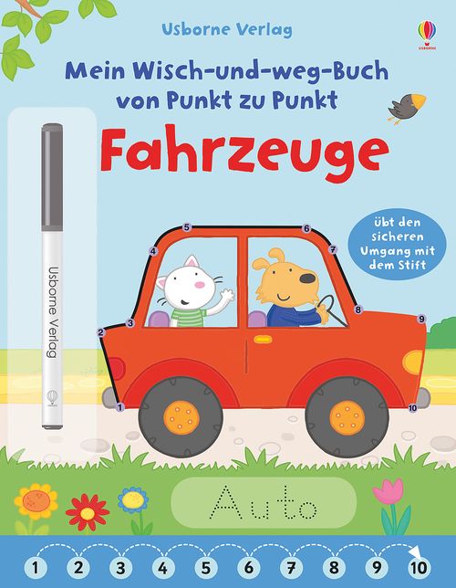 Cover des Buches Mein Wisch-und-weg-Buch von Punkt zu Punkt: Fahrzeuge von Felicity Brooks