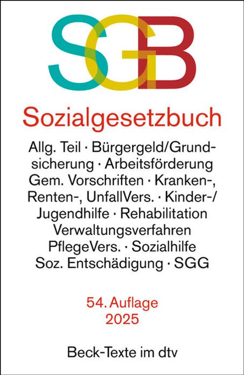 Cover des Buches Sozialgesetzbuch mit Sozialgerichtsgesetz von 