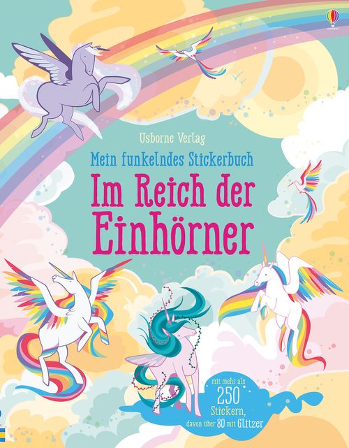 Cover des Buches Mein funkelndes Stickerbuch: Im Reich der Einhörner von 