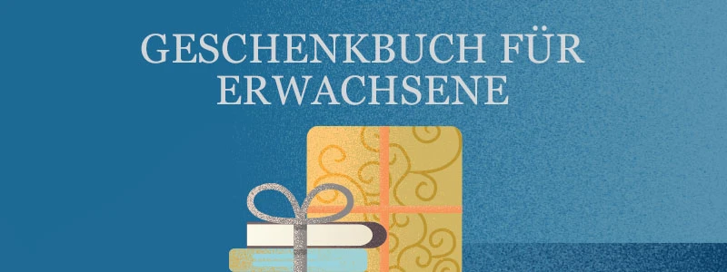 Illustration mit Büchern in Geschenkverpackung