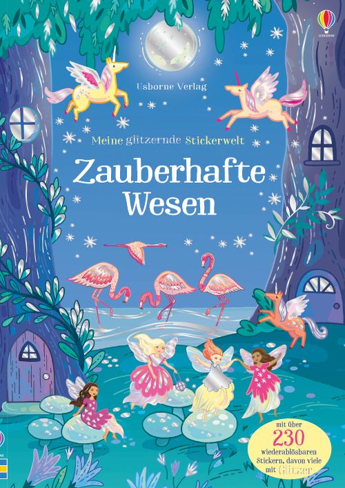 Cover des Buches Meine glitzernde Stickerwelt: Zauberhafte Wesen von Fiona Patchett