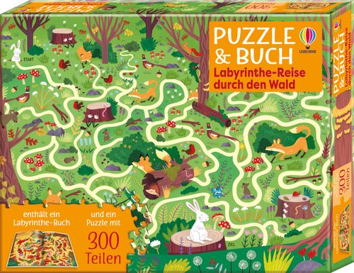 Cover des Buches Puzzle & Buch: Labyrinthe-Reise durch den Wald von 