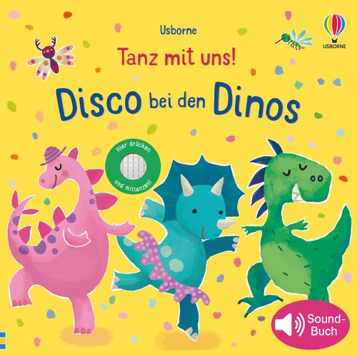 Cover des Buches Tanz mit uns! Disco bei den Dinos von Sam Taplin