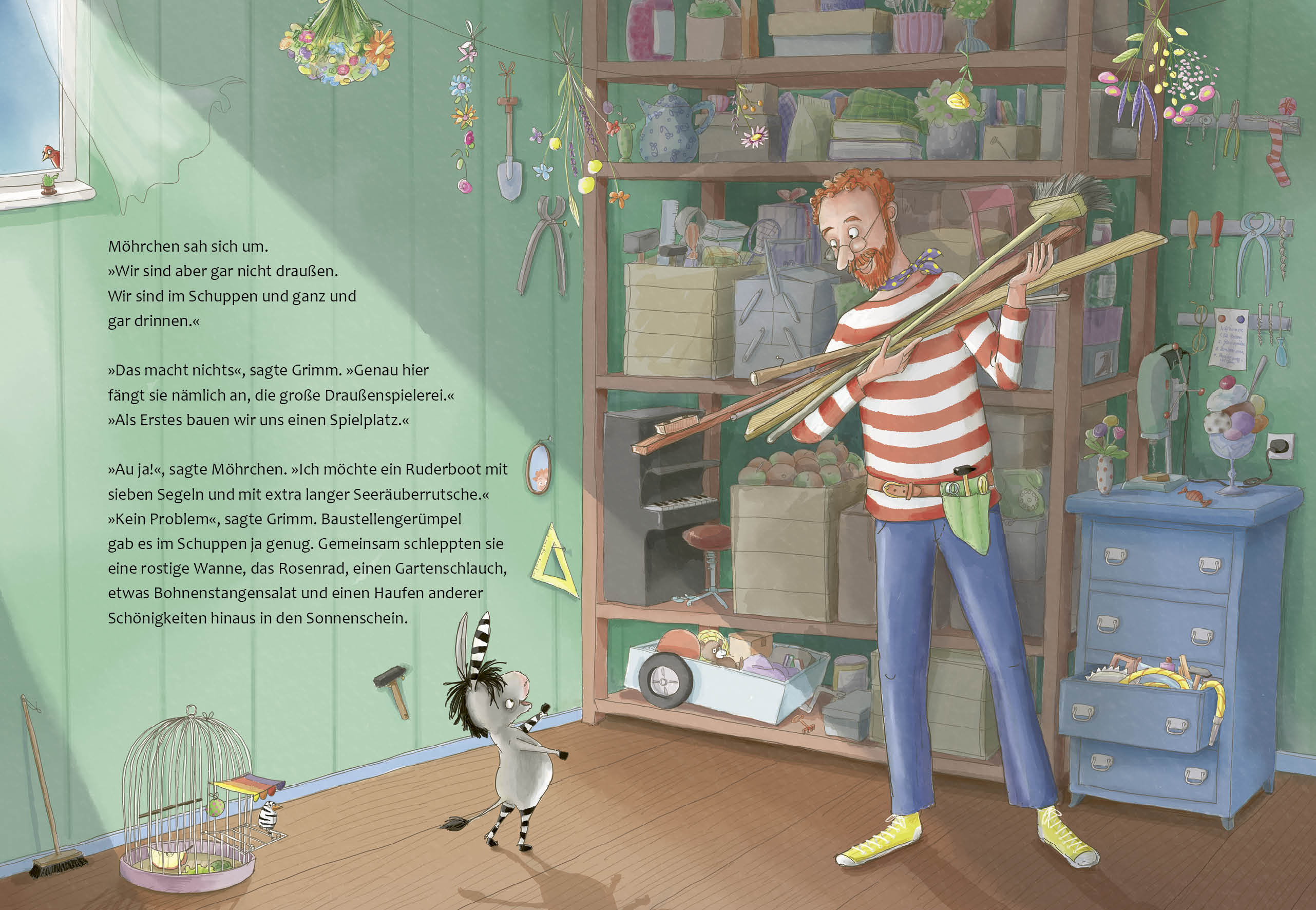 Cover des Buches Grimm und Möhrchen und die Spielplatzpiraten von Stephanie Schneider