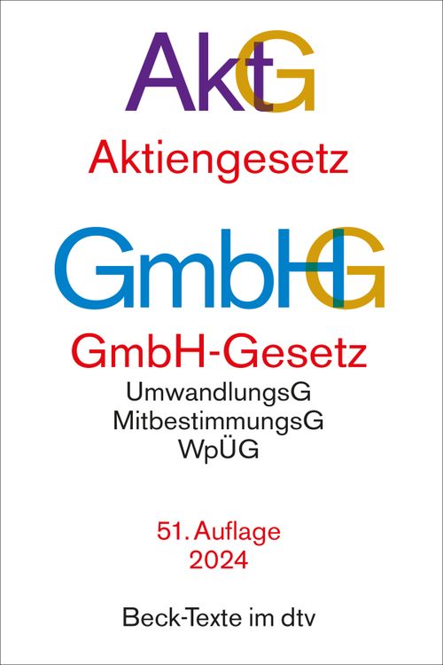 Cover des Buches Aktiengesetz, GmbH-Gesetz von 
