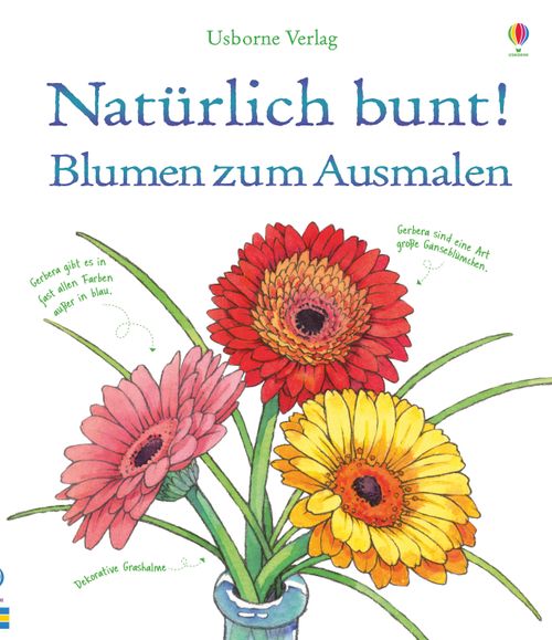 Cover des Buches Natürlich bunt! Blumen zum Ausmalen von Susan Meredith