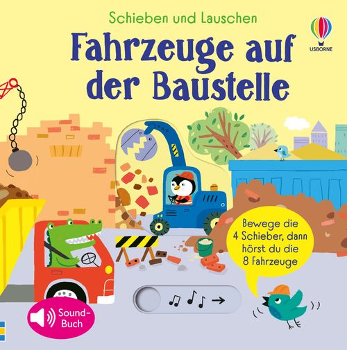 Cover des Buches Schieben und Lauschen: Fahrzeuge auf der Baustelle von 