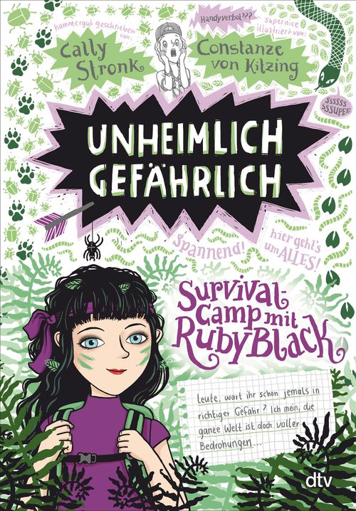 Cover des Buches Unheimlich gefährlich – Survivalcamp mit Ruby Black von Cally Stronk