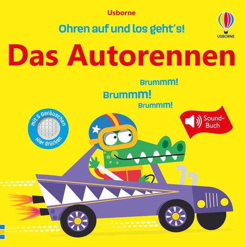 Cover des Buches Ohren auf und los geht's! Das Autorennen von 