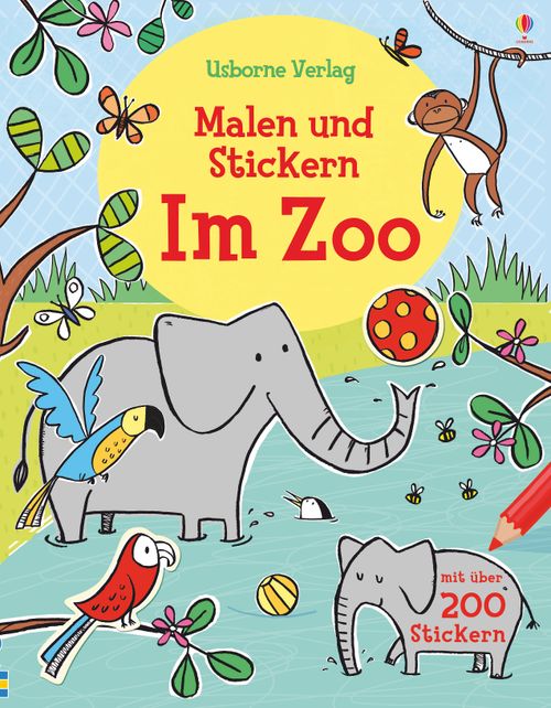 Cover des Buches Malen und Stickern: Im Zoo von Jessica Greenwell