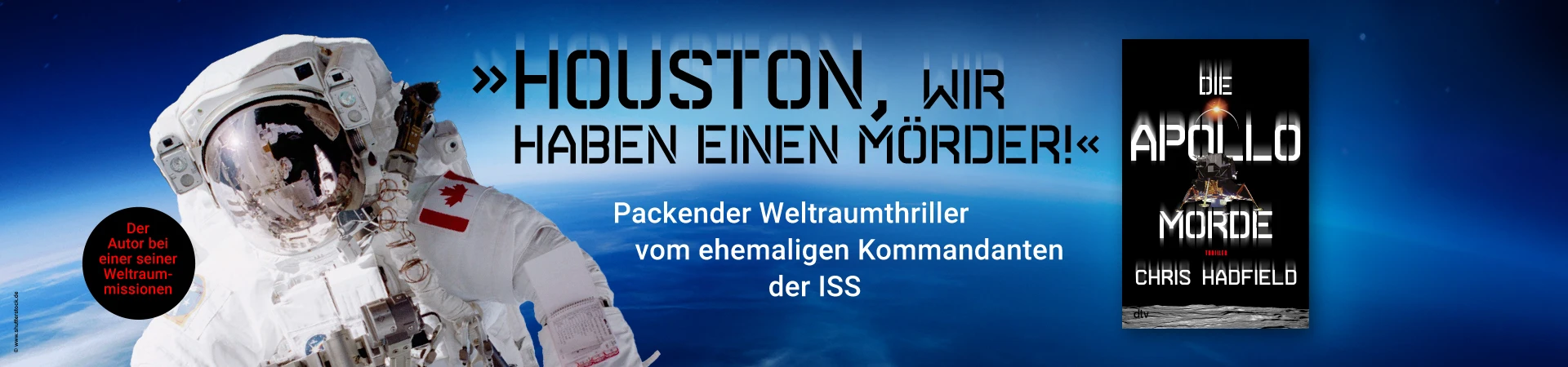 Die Apollo-Morde von Chris Hadfield Buch Die Apollo-Morde und Text Houston, wir haben einen Mörder!