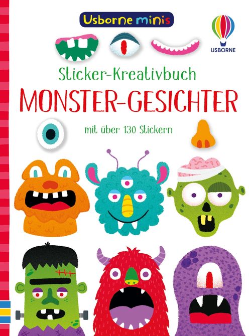 Cover des Buches Usborne Minis - Sticker-Kreativbuch: Monster-Gesichter von 