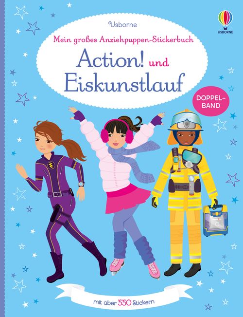 Cover des Buches Mein großes Anziehpuppen-Stickerbuch: Action! und Eiskunstlauf von 