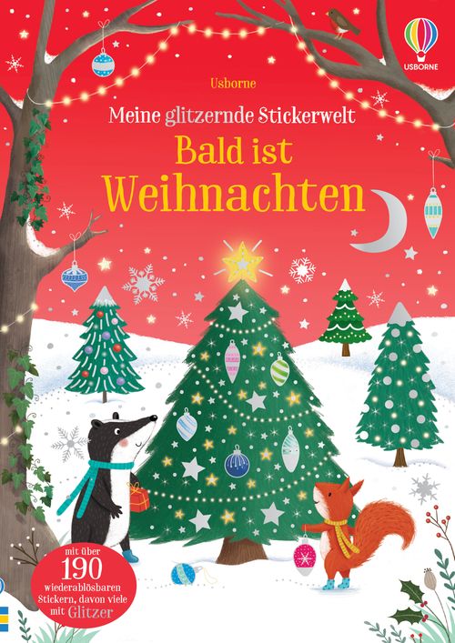 Cover des Buches Meine glitzernde Stickerwelt: Bald ist Weihnachten von Jessica Greenwell