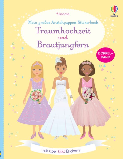 Cover des Buches Mein großes Anziehpuppen-Stickerbuch: Traumhochzeit und Brautjungfern von 