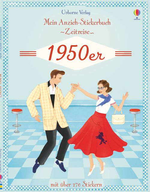 Cover des Buches Mein Anzieh-Stickerbuch Zeitreise: 1950er von Megan Cullis