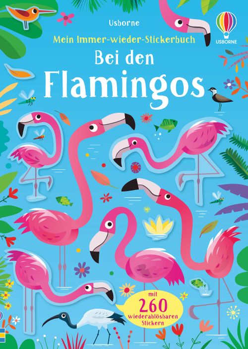 Cover des Buches Mein Immer-wieder-Stickerbuch: Bei den Flamingos von 