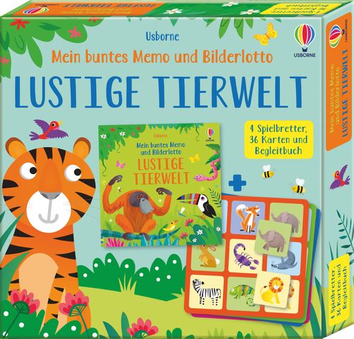 Cover des Buches Mein buntes Memo und Bilderlotto: Lustige Tierwelt von 