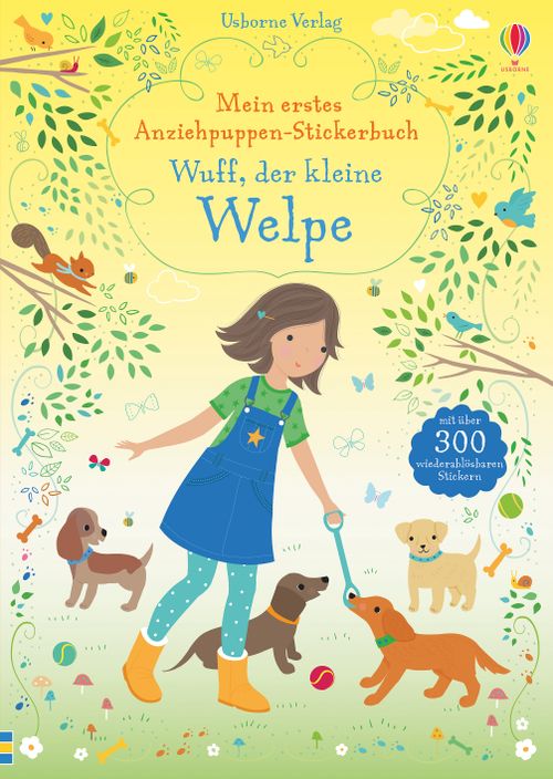 Cover des Buches Mein erstes Anziehpuppen-Stickerbuch: Wuff, der kleine Welpe von 