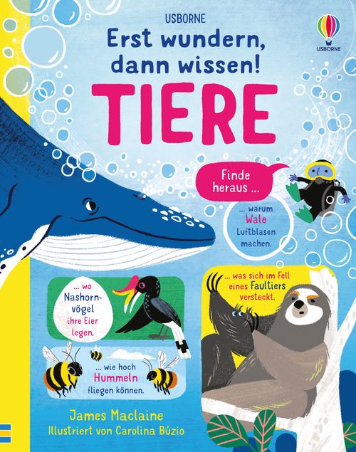 Cover des Buches Erst wundern, dann wissen! Tiere von James Maclaine