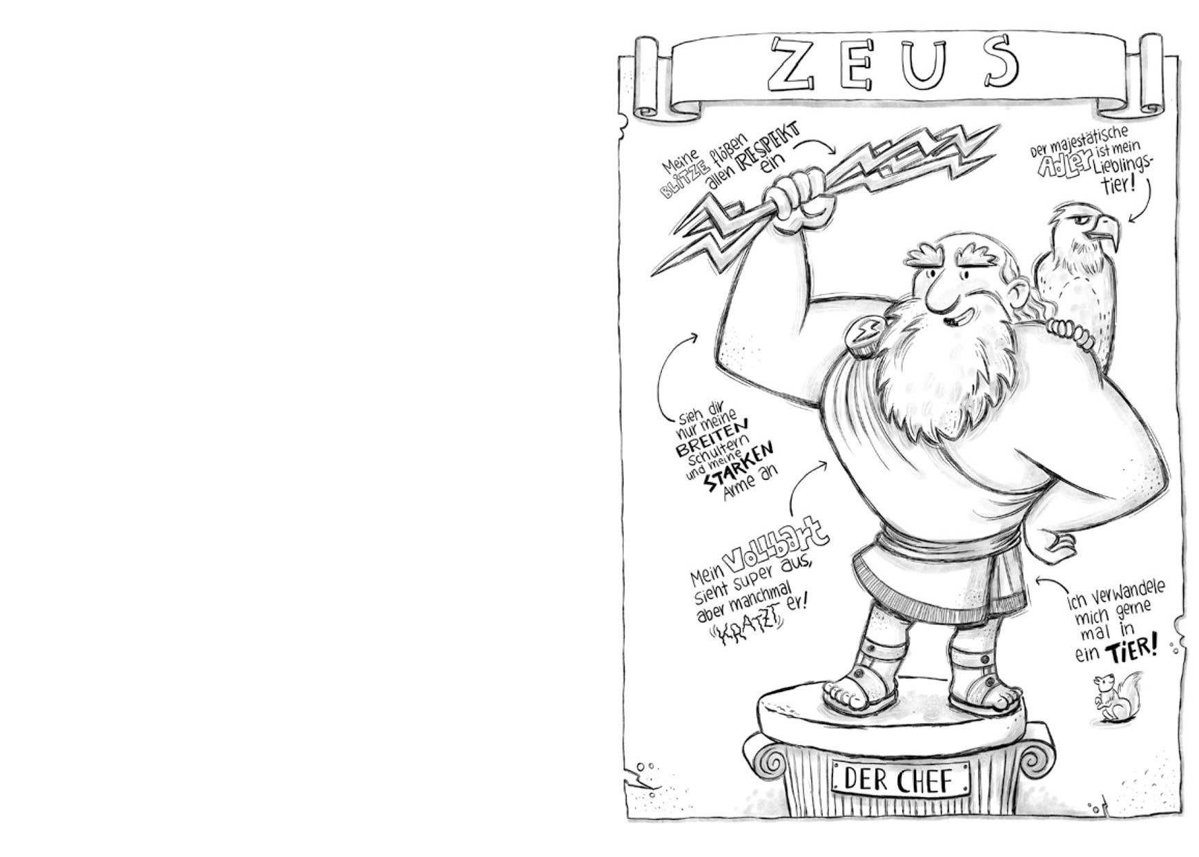 Cover des Buches Ich, Zeus, und die Bande vom Olymp. Götter und Helden erzählen griechische Sagen von Frank Schwieger