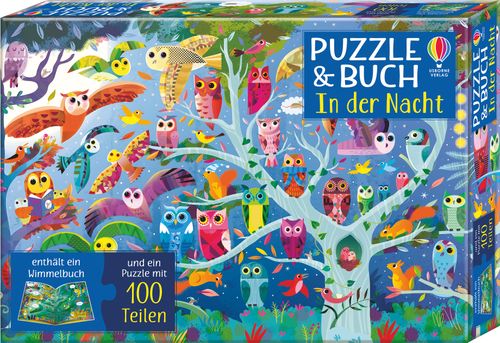 Puzzle & Buch: In der Nacht