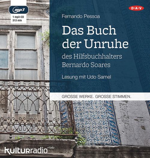 Cover des Buches Das Buch der Unruhe des Hilfsbuchhalters Bernardo Soares von 