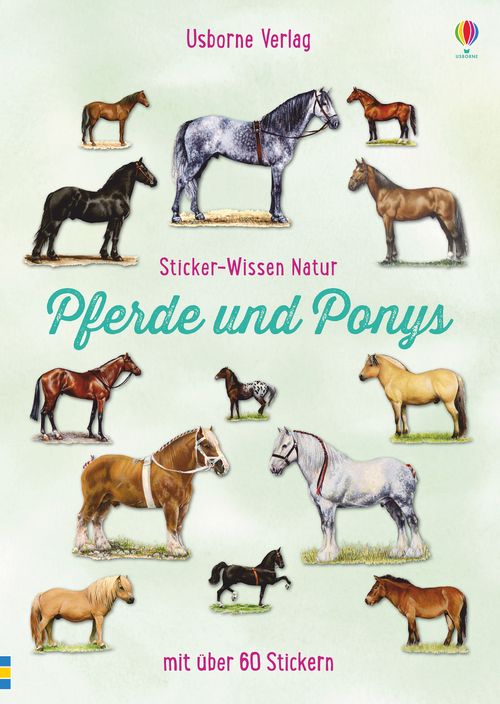 Cover des Buches Sticker-Wissen Natur: Pferde und Ponys von Joanna Spector