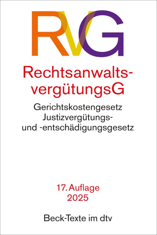 Cover des Buches Rechtsanwaltsvergütungsgesetz von 
