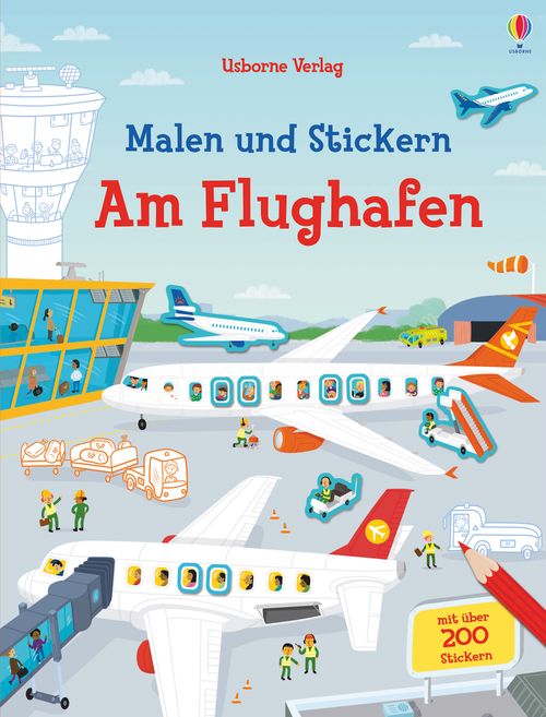 Cover des Buches Malen und Stickern: Am Flughafen von 