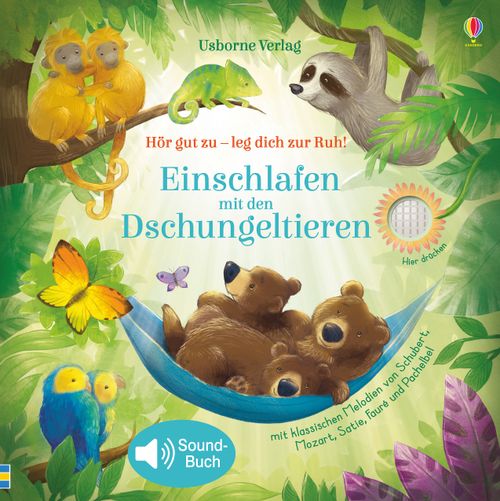 Cover des Buches Hör gut zu – leg dich zur Ruh! Einschlafen mit den Dschungeltieren von 