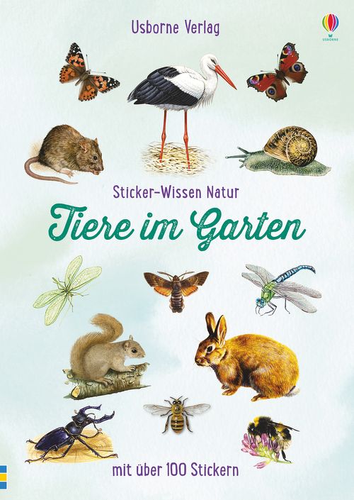 Cover des Buches Sticker-Wissen Natur: Tiere im Garten von Phillip Clarke
