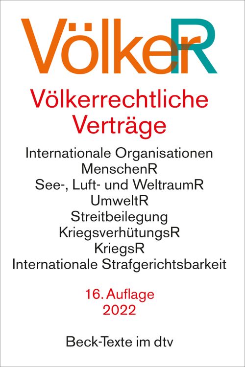 Cover des Buches Völkerrechtliche Verträge von Prof. Dr. Oliver Dörr