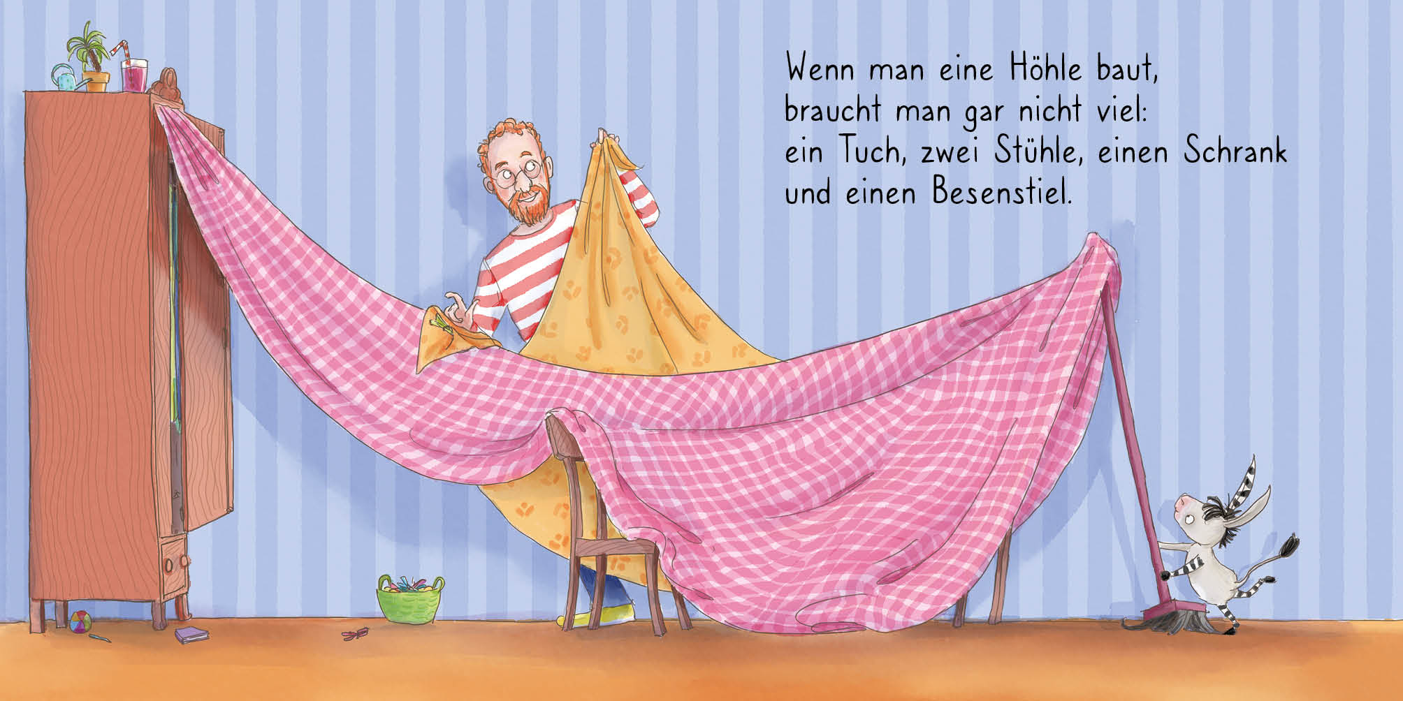 Cover des Buches Grimm und Möhrchen bauen sich eine Höhle von Stephanie Schneider