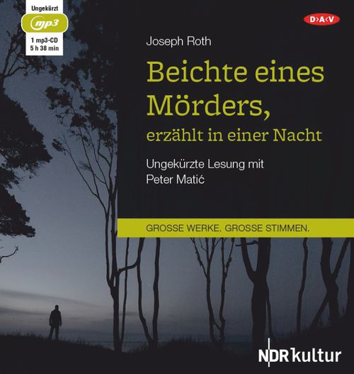 Cover des Buches Beichte eines Mörders, erzählt in einer Nacht von 