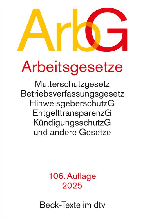 Cover des Buches Arbeitsgesetze von 