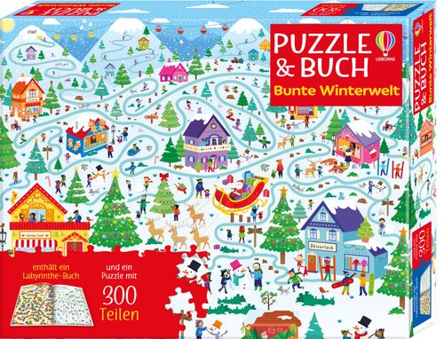 Cover des Buches Puzzle & Buch: Bunte Winterwelt von 