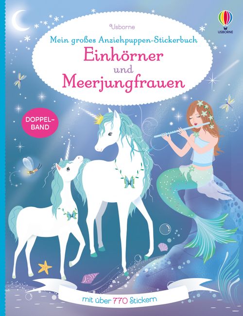 Cover des Buches Mein großes Anziehpuppen-Stickerbuch: Einhörner und Meerjungfrauen von 